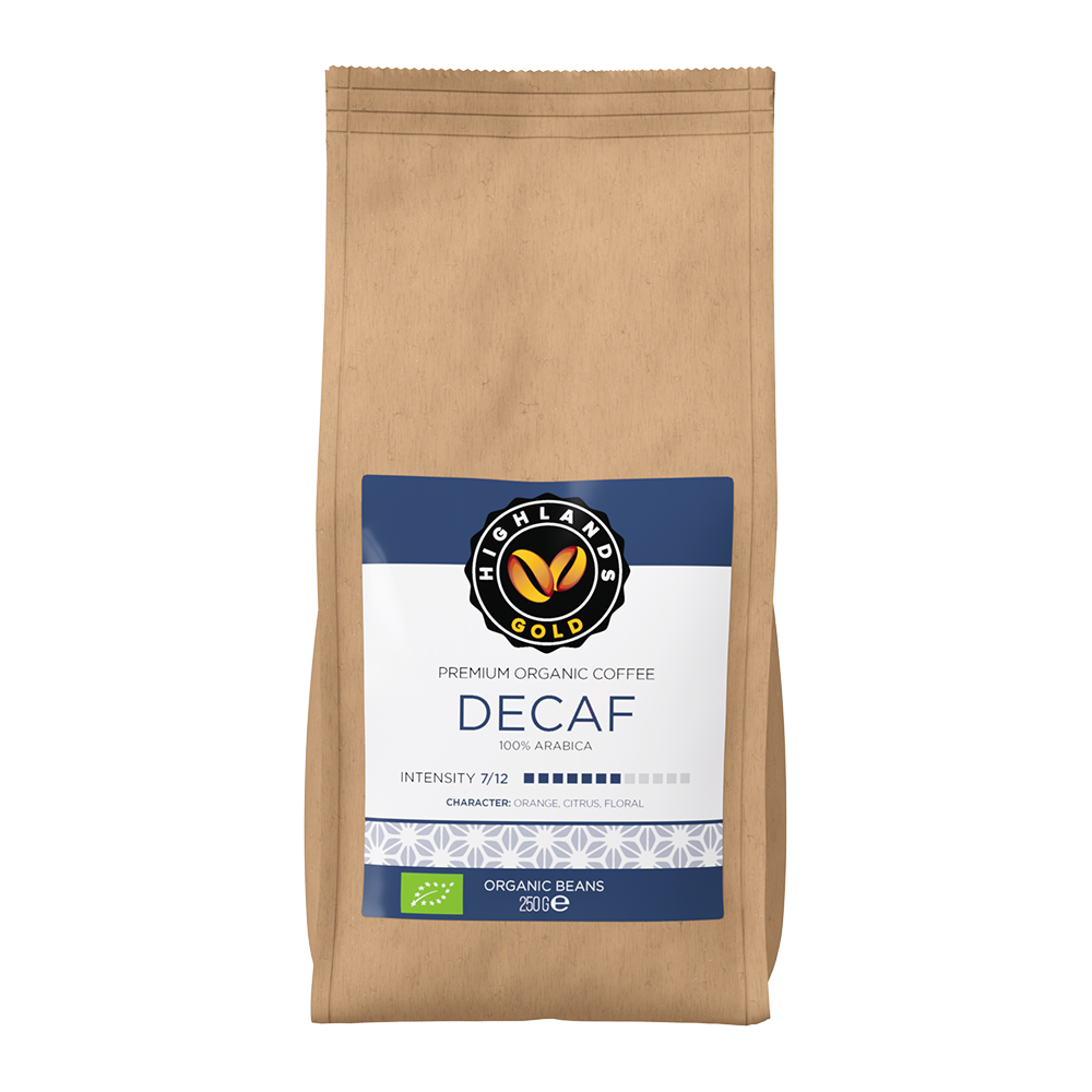 Aanbieding Highlands Gold Decaf - koffiebonen 250 GR (ean 8719418040059)