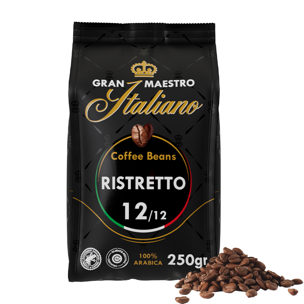 Aanbieding Gran Maestro Italiano - koffiebonen - Ristretto (250 gram) (ean 8719418014982)