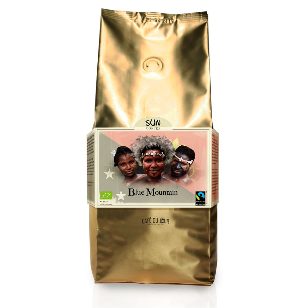 Aanbieding SUN Blue Mountain Dark Roast Fairtrade - koffiebonen - 1 kilo -