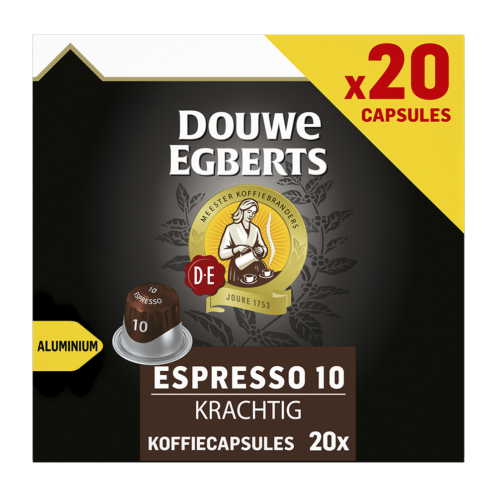 Aanbieding Douwe Egberts - Espresso Krachtig - 20 cups (ean 8711000371121)