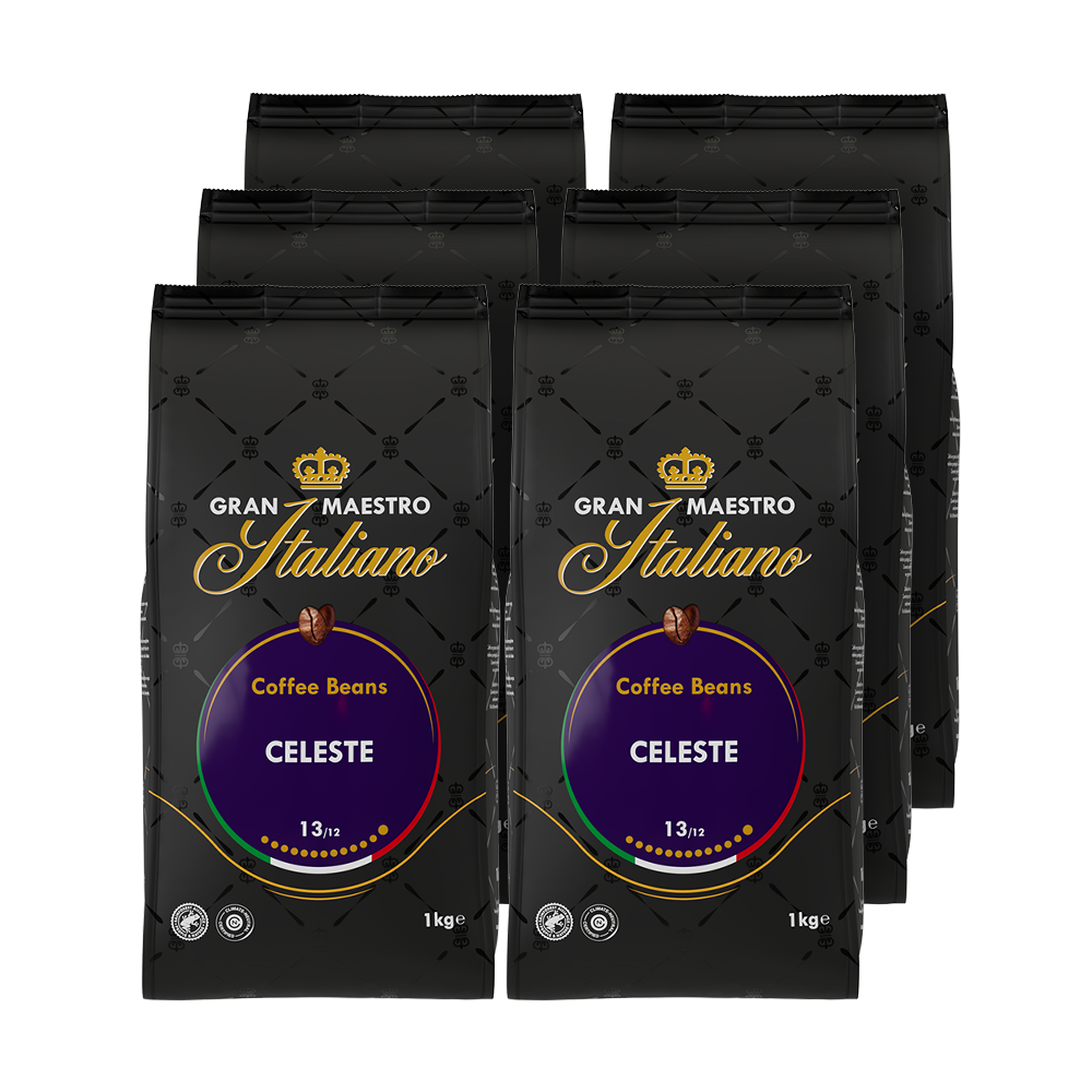 Aanbieding Voordeelpakket - Gran Maestro Italiano Celeste - 6 x 1 KG koffiebonen (ean )