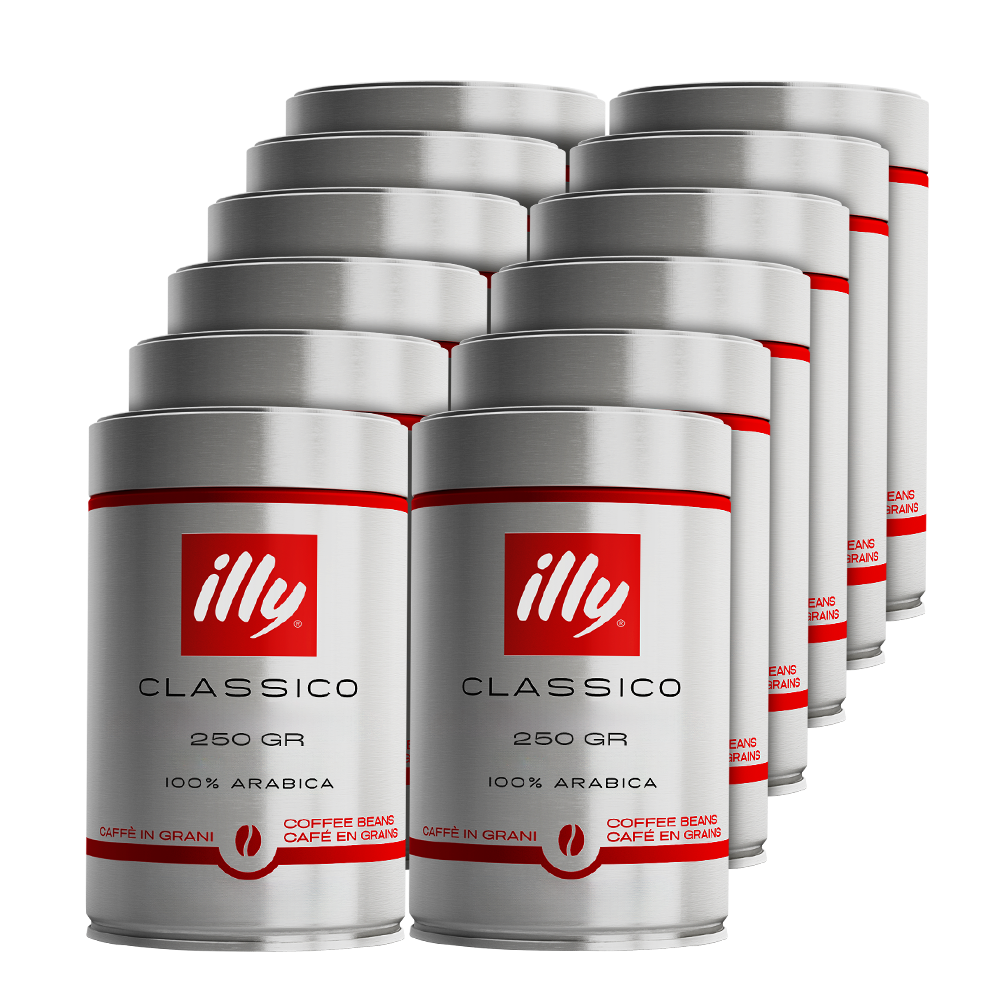 Aanbieding Voordeelpakket - illy Classico (normale branding) - 12 x 250 GR koffiebonen (ean )