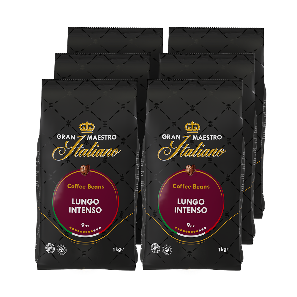 Aanbieding Voordeelpakket Gran Maestro Italiano Lungo Intenso - 6 x 1 KG koffiebonen (ean )