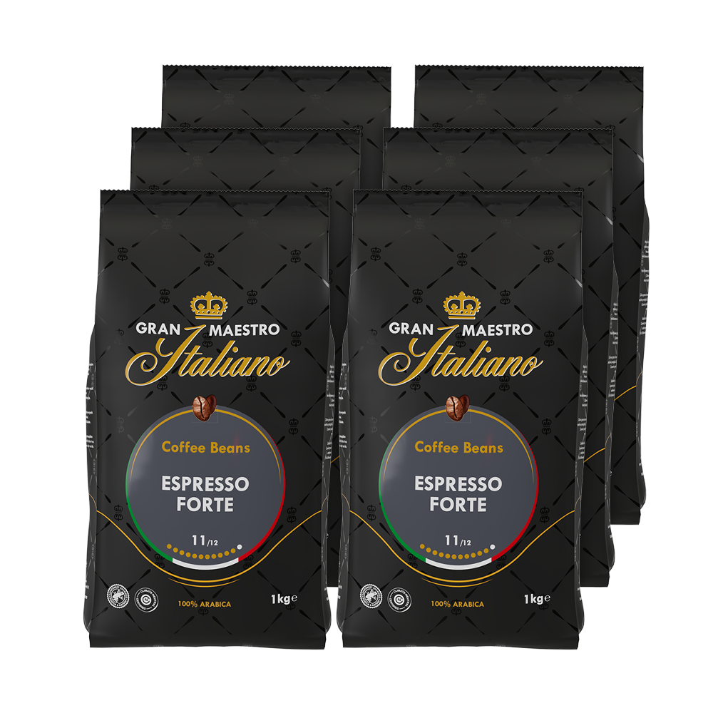 Aanbieding Voordeelpakket Gran Maestro Italiano Espresso Forte - 6 x 1 KG koffiebonen (ean )