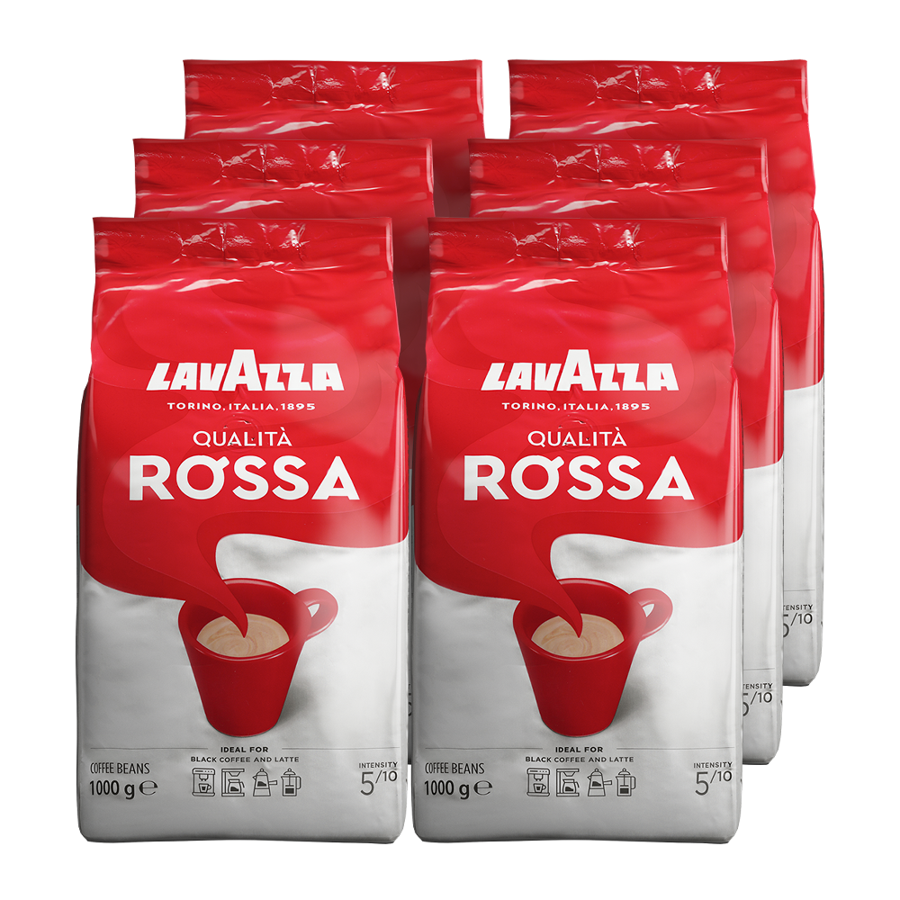 Aanbieding Voordeelpakket Lavazza Qualità Rossa - 6 x 1 KG koffiebonen (ean )