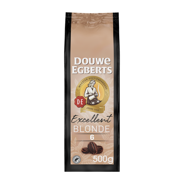 Aanbieding Douwe Egberts Excellent Blonde - Koffiebonen 500 GR (ean 8711000568422)