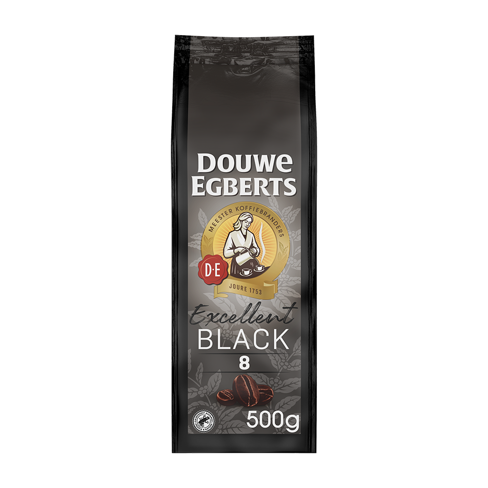 Aanbieding Douwe Egberts Excellent Black - Koffiebonen 500 GR (ean 8711000568392)