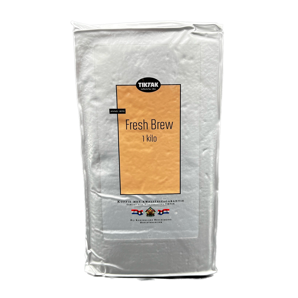 Aanbieding Tiktak Fresh Brew Extra - Gemalen automatenkoffie 1 KG (ean 8710828183022)