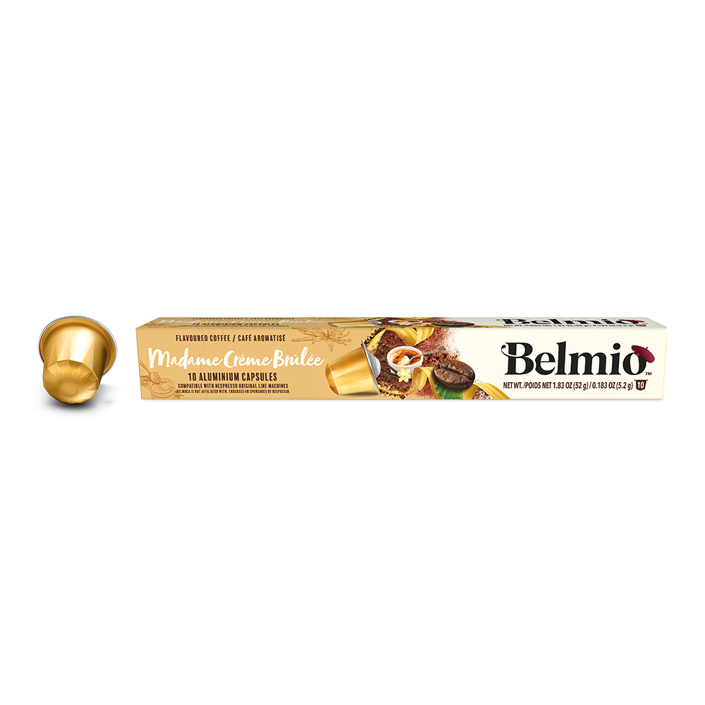 Aanbieding Belmio Madame Crème Brûlée - 10 koffiecups (ean 5415150313774)