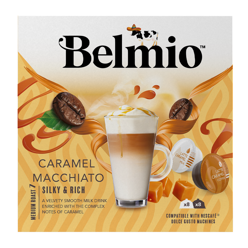 Aanbieding Belmio Caramel Macchiato - 2 x 8 Dolce Gusto cups (ean 5415150800175)