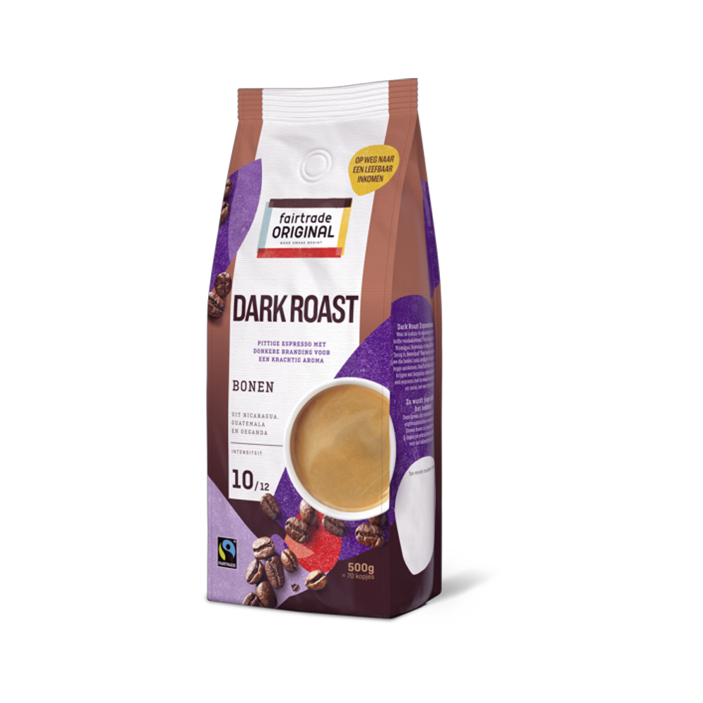 Aanbieding Fairtrade Original Dark Roast Espresso - koffiebonen 500 GR (ean 8711741360095)