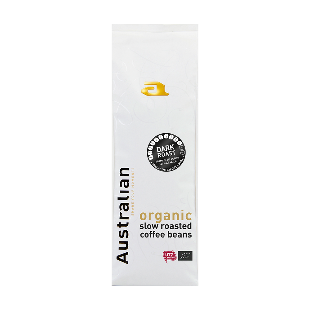 Aanbieding Australian Organic Dark Roast - Bio koffiebonen 750 GR (ean 8718053586915)