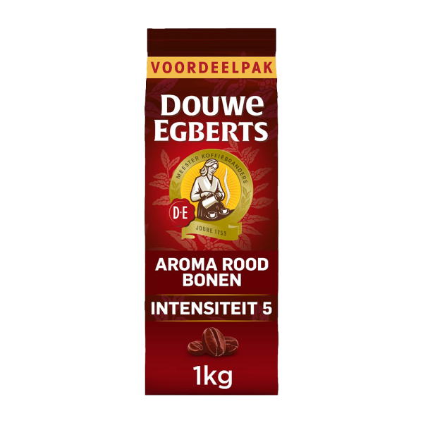 Aanbieding Douwe Egberts Aroma Rood Voordeelpak - Koffiebonen 1 KG (ean 8711000859452)