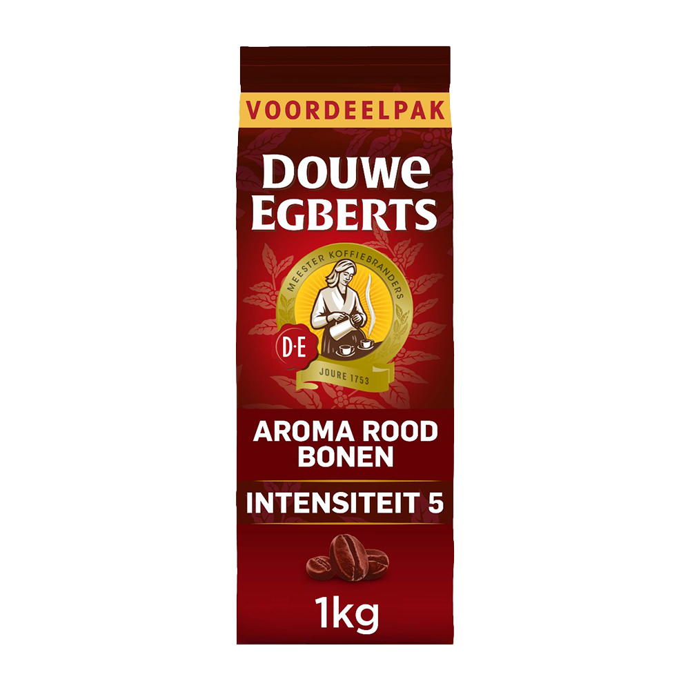 Aanbieding Douwe Egberts Aroma Rood Voordeelpak - Koffiebonen 1 KG (ean 8711000859452)