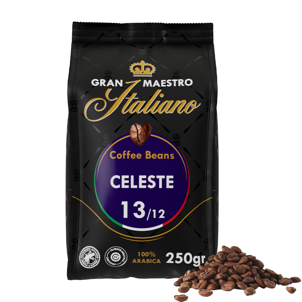 Aanbieding Gran Maestro Italiano - koffiebonen - Celeste (250 gram) (ean 8719418015040)