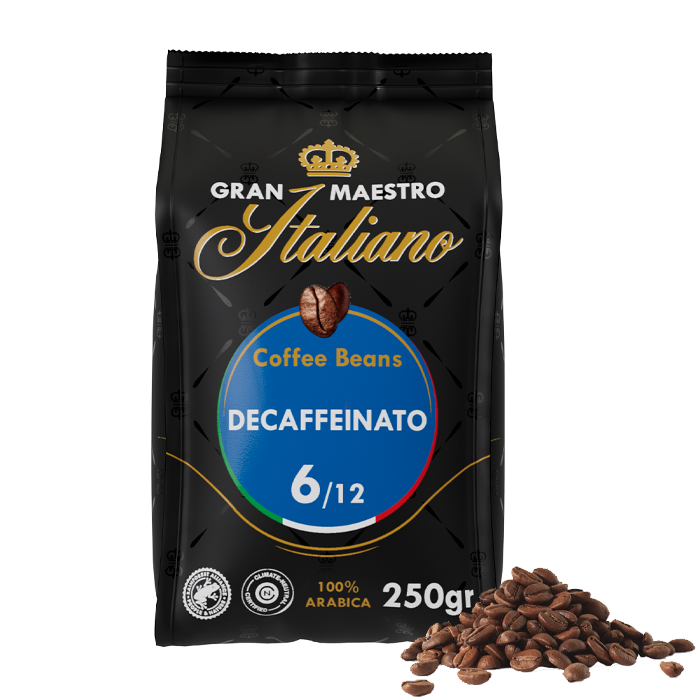 Aanbieding Gran Maestro Italiano - koffiebonen - Decaffeinato (250 gram) (ean 8719418015002)