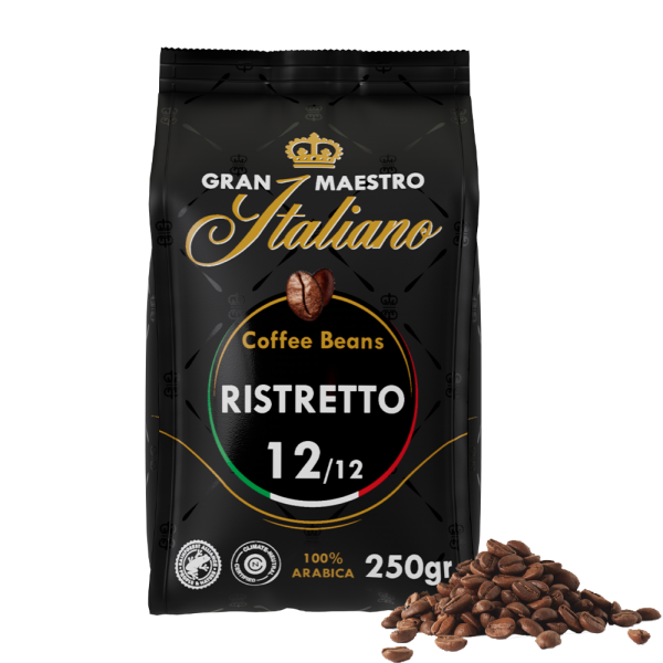 Aanbieding Gran Maestro Italiano - koffiebonen - Ristretto (250 gram) (ean 8719418014982)