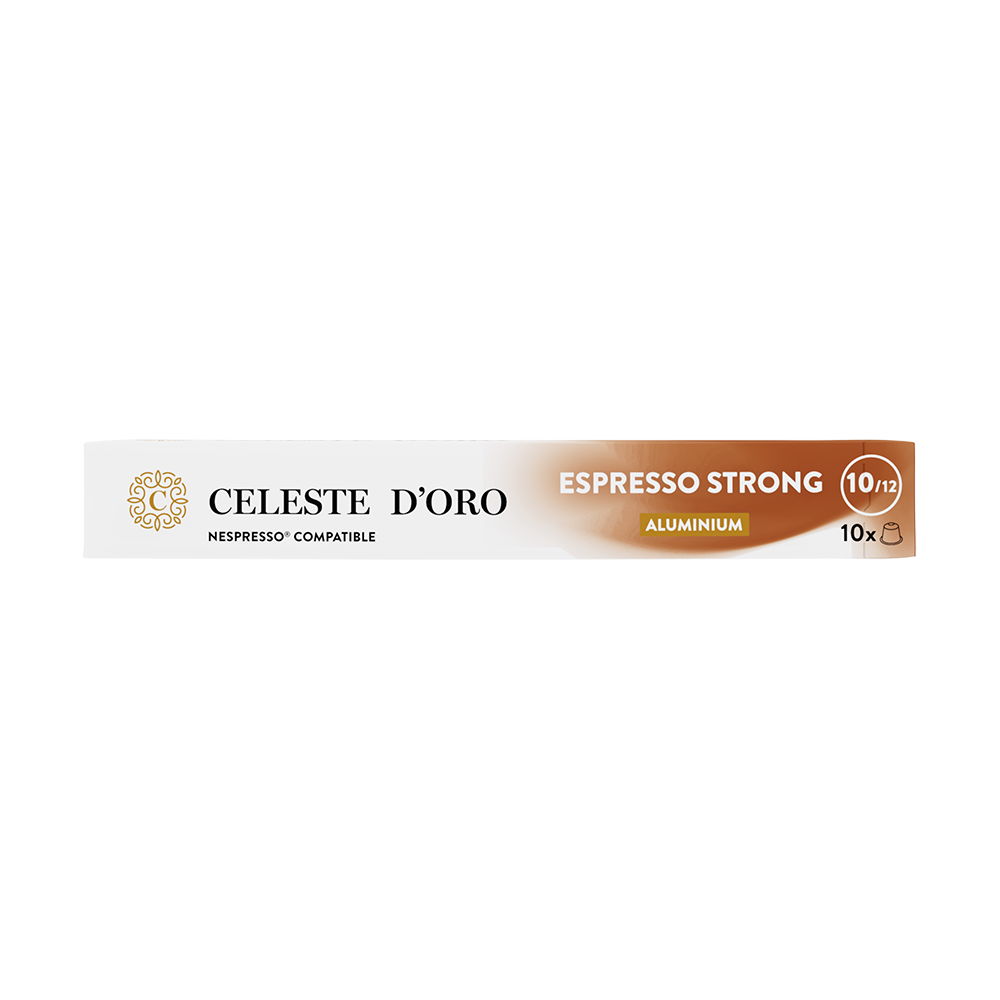 Aanbieding Celeste d'Oro Finest Espresso Strong - 10 koffiecups (ean 8719418030005)