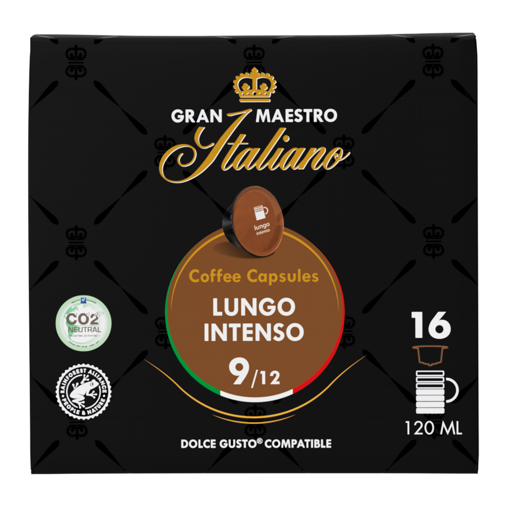 Aanbieding Gran Maestro Italiano - Lungo Intenso - 16 DG cups (ean 8719418019031)