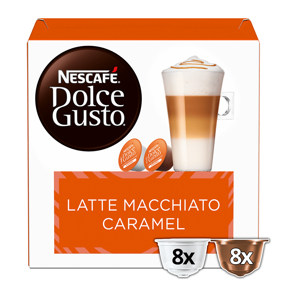 Aanbieding Dolce Gusto - Latte Macchiato Caramel - 16 DG cups (ean 7613037788884)