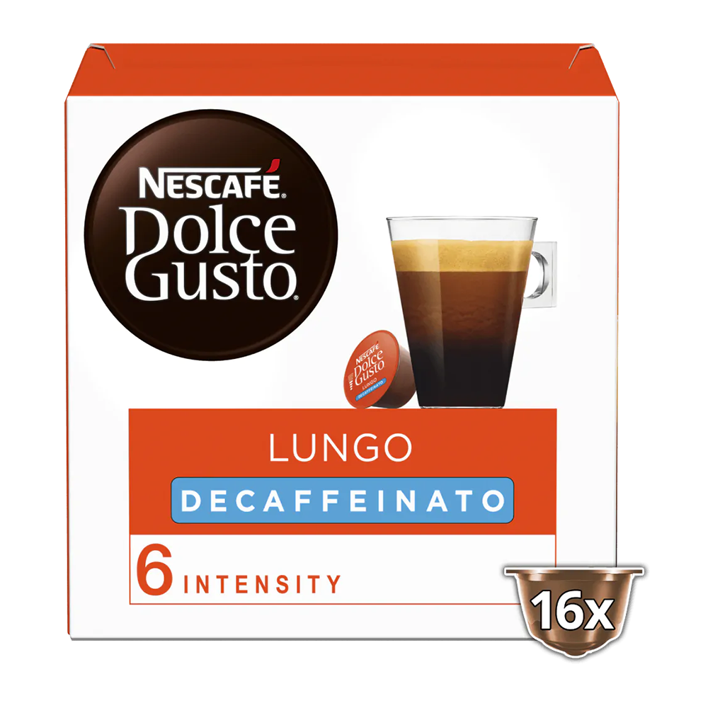 Aanbieding Dolce Gusto - Lungo Decaffeinato - 16 DG cups (ean 7613031794331)