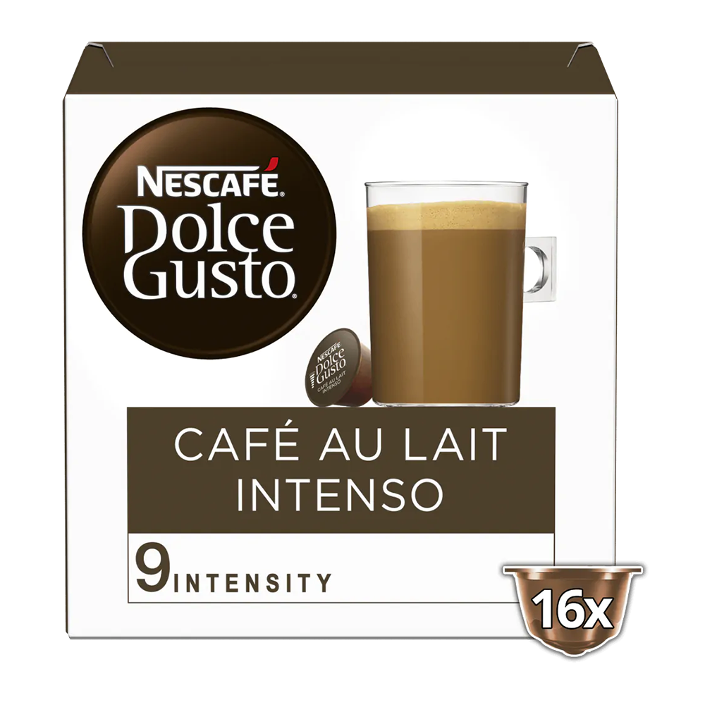 Aanbieding Dolce Gusto - Cafe Au Lait Intenso - 16 DG cups (ean 7613036072229)