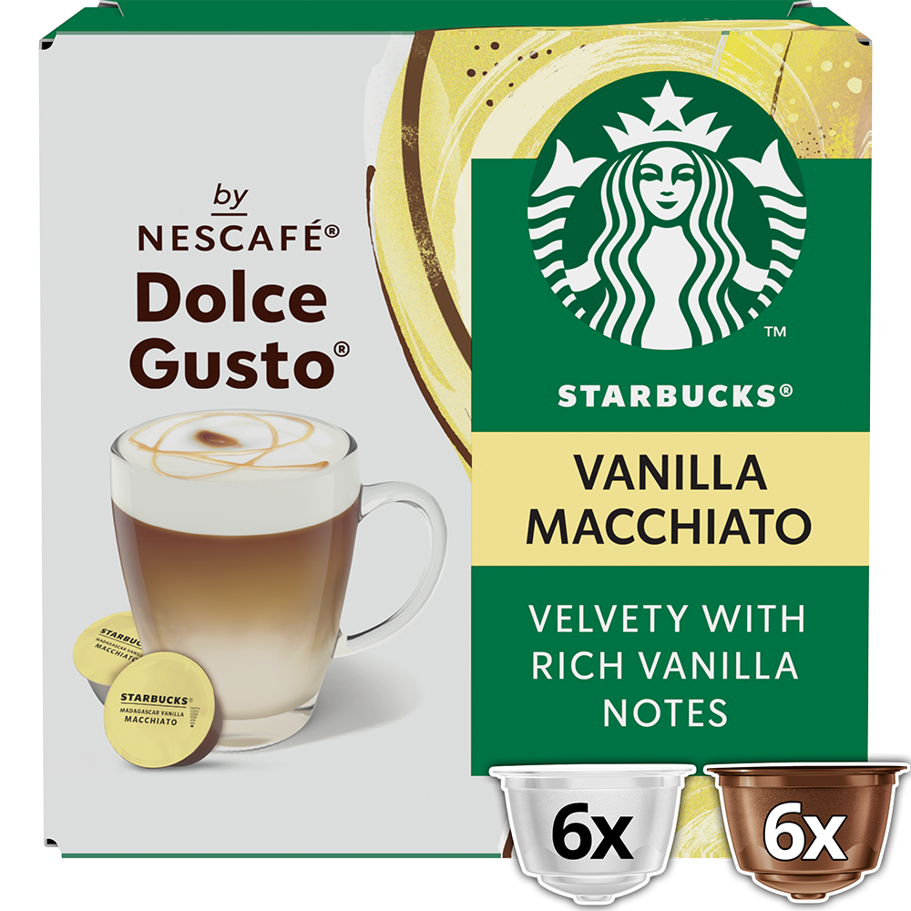 Aanbieding Starbucks - Vanilla Macchiato - 12 DG cups (ean 7613287335524)