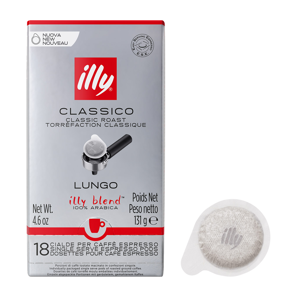 Aanbieding illy Monodose Classico Lungo - 18 E.S.E. Pads (ean 8003753223537)