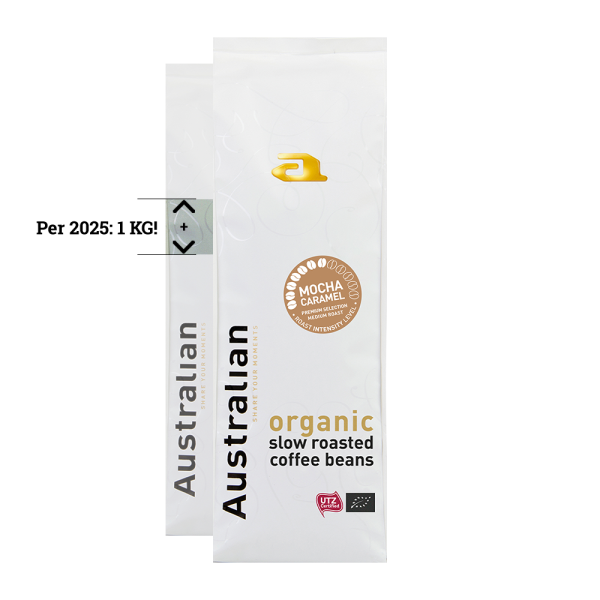 Aanbieding Australian Organic Mocha Medium - Bio koffiebonen 750 GR (ean 8719497998715)