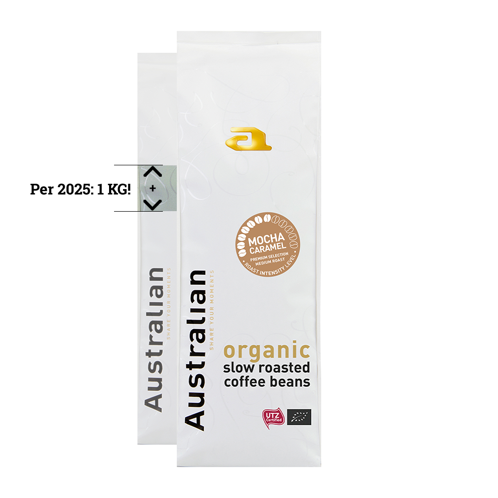 Aanbieding Australian Organic Mocha Medium - Bio koffiebonen 750 GR (ean 8719497998715)