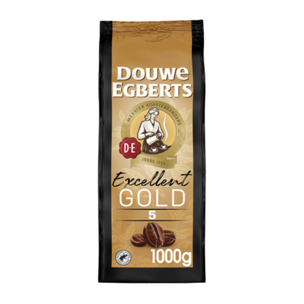 Aanbieding Douwe Egberts Excellent Gold - Koffiebonen 1 KG (ean 8711000701812)