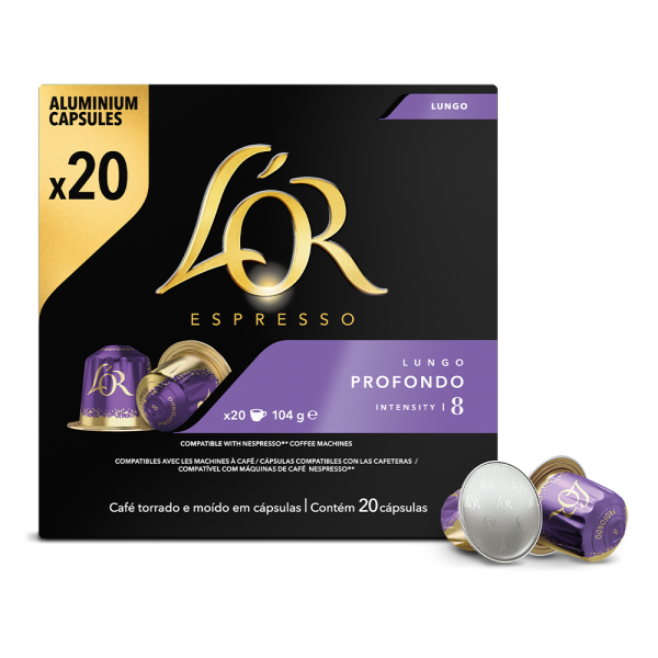 Aanbieding L&apos;OR Espresso Lungo Profondo - 20 koffiecups (ean 8711000360316)