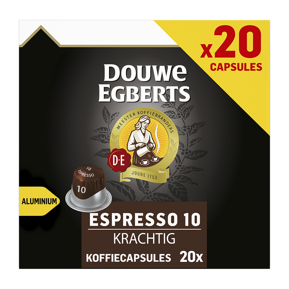 Aanbieding Douwe Egberts Espresso Krachtig - 20 koffiecups (ean 8711000371121)