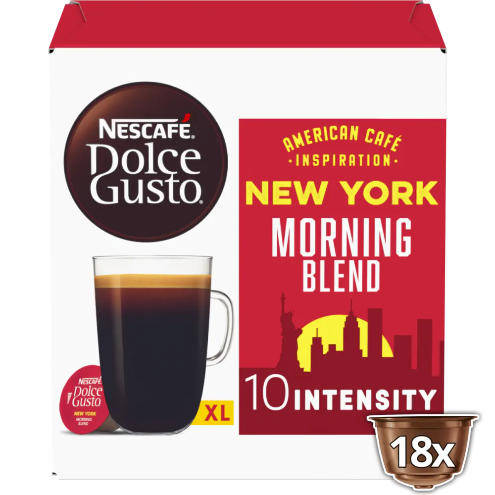 Aanbieding Dolce Gusto - New York Morning Blend - 18 Cups (ean 8445290537638)