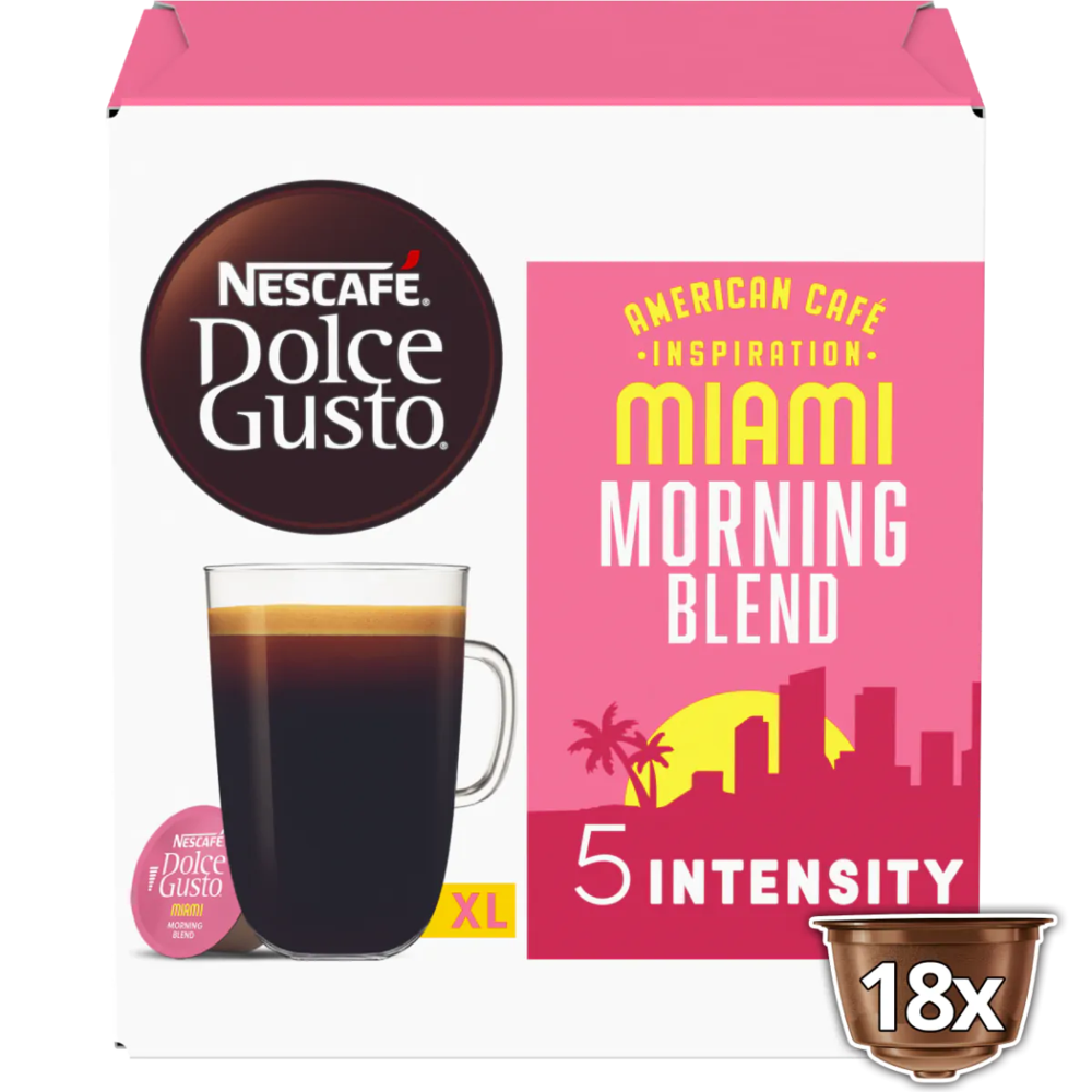 Aanbieding Dolce Gusto - Miami Morning Blend - 18 Cups (ean 8445290537744)