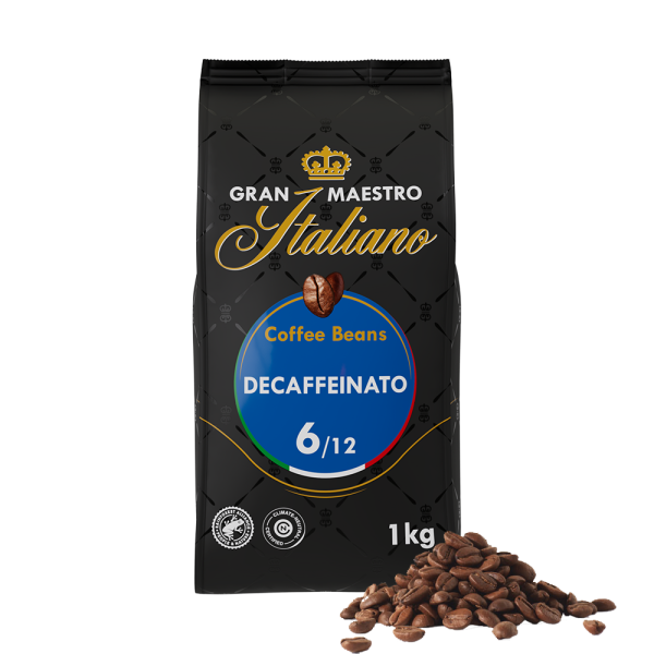 Aanbieding Gran Maestro Italiano Decaffeinato - Koffiebonen 1 KG (ean 8719418014180)