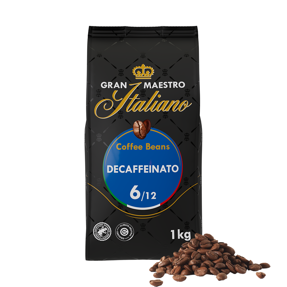 Aanbieding Gran Maestro Italiano Decaffeinato - Koffiebonen 1 KG (ean 8719418014180)