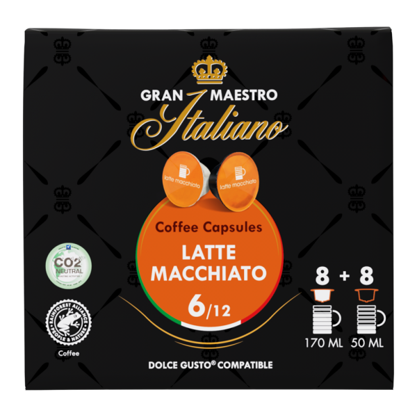 Aanbieding Gran Maestro Italiano - Latte Macchiato - 16 DG cups (ean 8719418018836)