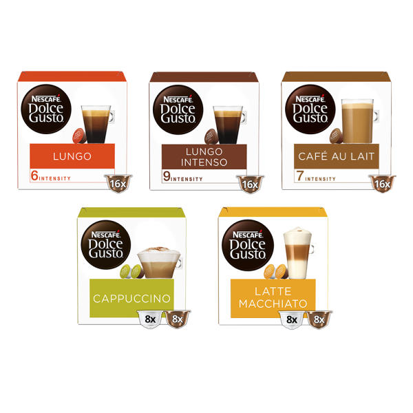 Aanbieding Dolce Gusto proefpakket - 80 DG cups (ean 8719418057507)