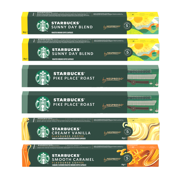 Aanbieding Starbucks by Nespresso proefpakket - 60 koffiecups (ean 8719418057934)