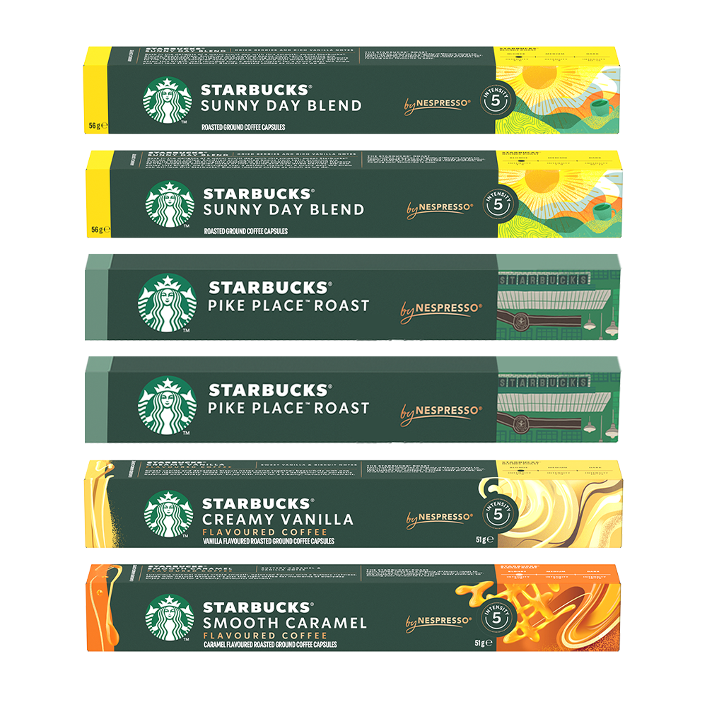 Aanbieding Starbucks by Nespresso proefpakket - 60 koffiecups (ean 8719418057934)