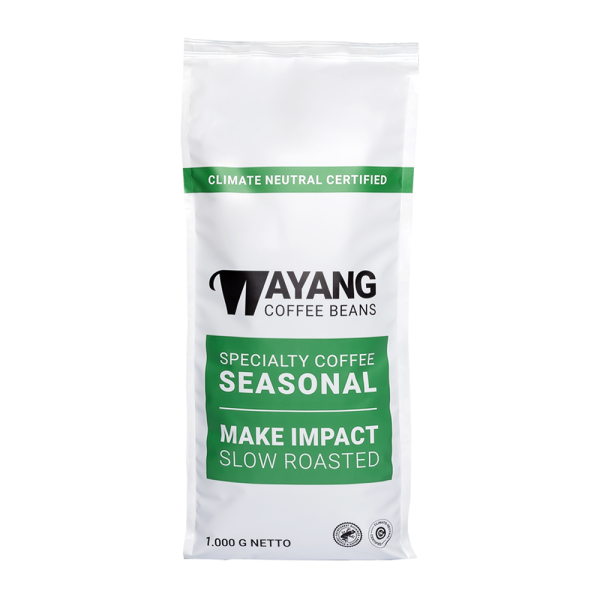 Aanbieding Wayang Coffee Beans Seasonal - Koffiebonen 1 KG (ean 8720938527050)