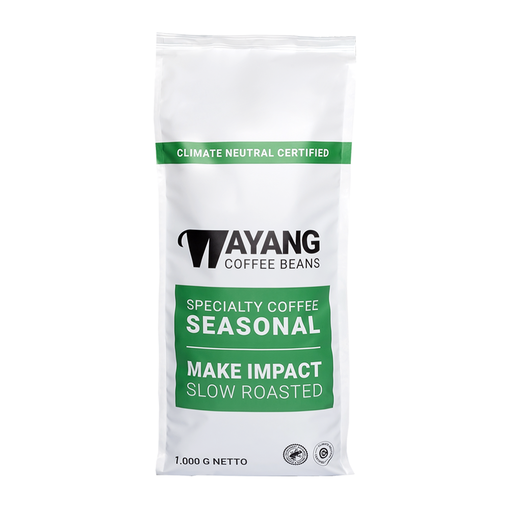 Aanbieding Wayang Coffee Beans Seasonal - Koffiebonen 1 KG (ean 8720938527050)