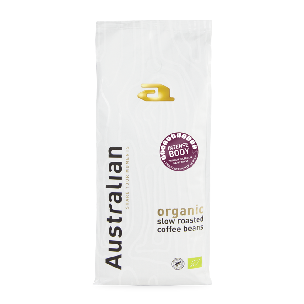 Aanbieding Australian Organic Intense Body - Bio koffiebonen 1 KG (ean 8719497996483)