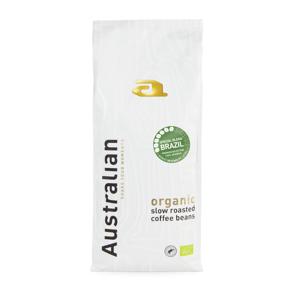 Aanbieding Australian Organic Brazil - Bio koffiebonen 1 KG (ean 8718053588964)