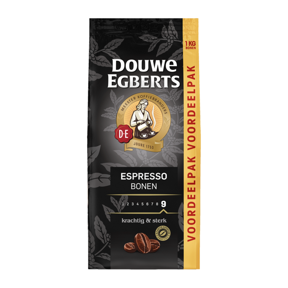 Aanbieding Douwe Egberts Espresso Voordeelpak - Koffiebonen 1 KG (ean 8711000602256)