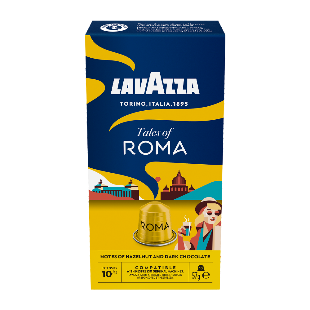 Aanbieding Lavazza Tales of Italy Roma - 10 koffiecups (ean 8000070075290)