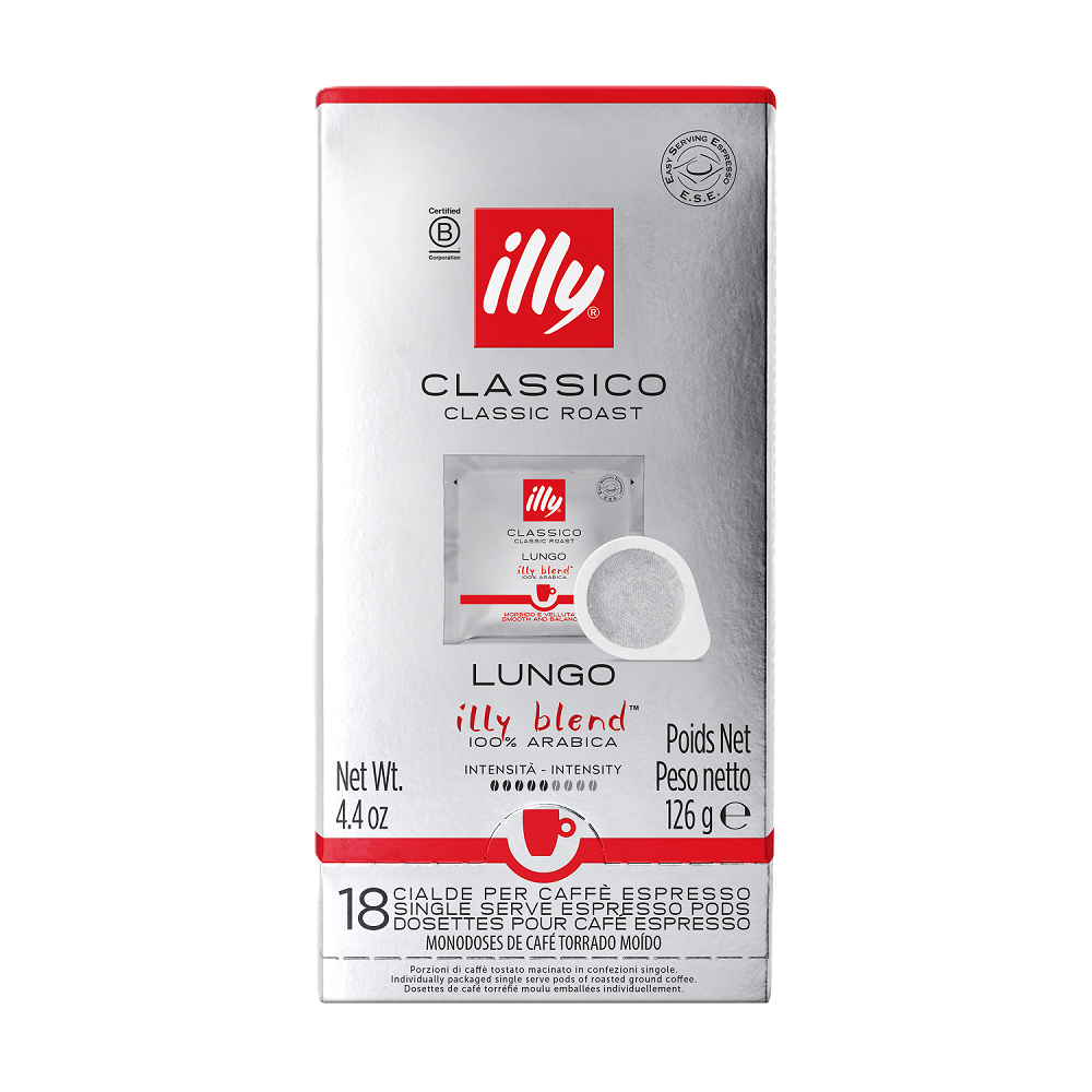 Aanbieding illy Monodose Classico Lungo - 18 E.S.E. Pads (ean 8003753223537)