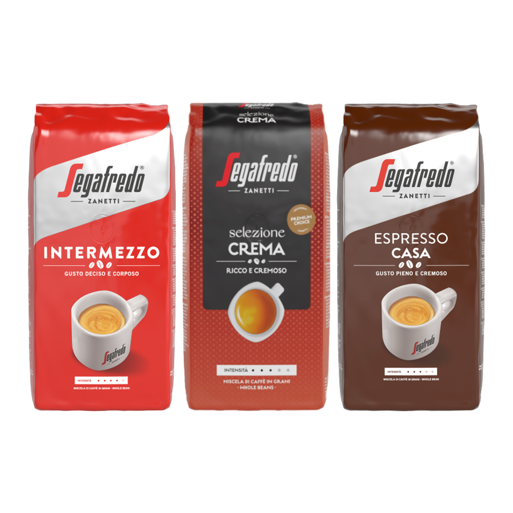 Aanbieding Proefpakket Segafredo - Koffiebonen 3 KG (ean 8719418066639)