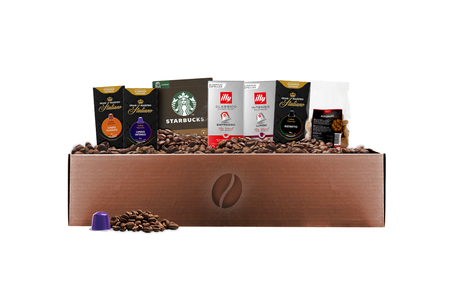 Aanbieding Welkomstpakket Topfavorieten - 98 koffiecups (ean 8719418067704)